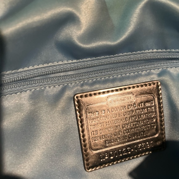 Coach Poppy Blue Pop C Glam Shoulder Bag Pocket Tote 15375M Rare Limited Edition - Picture 3 of 8